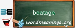 WordMeaning blackboard for boatage